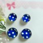 Navy Blue Polka dots Magnetic Stud Earrings