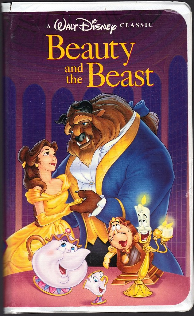 BEAUTY AND THE BEAST Walt Disney's Black Diamond Edition VHS Clamshell ...