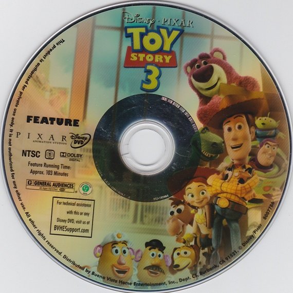 ** Replacement Disc ** Disney TOY STORY 3 - DVD / Disc ONLY