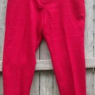 Women's Red Rafaella 100% Linen  Pants Size 12