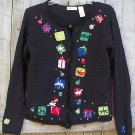 Womens Ugly Christmas Sweater Black Size XL runs small