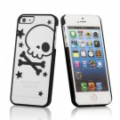 Cute Radium Vulture Skull Clear Hard Case Cover Skin for iPhone 5 5S Black
