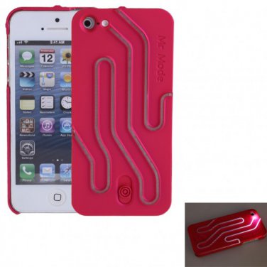 Flash Up Light LED Cover Clear Hard Case Cover For iPhone 5 5s