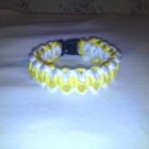paracord bracelet white/yellow