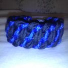 paracord bracelet blue/black