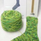 Sock Yarn Knitting Kit With Needles Motley Crew Greens