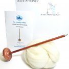 Drop Spindle Yarn Spinning Basic Kit  in Top or Bottom Whorl