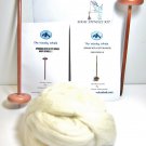 Double Basic Drop Spindle Yarn Spinning Kit With Both Top and Bottom Whorls