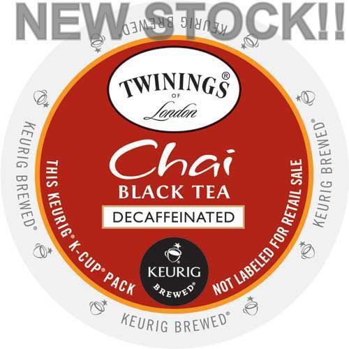 48 Count KCup Twinings 'CHAI BLACK TEA DECAFFEINATED' FRESH!! New