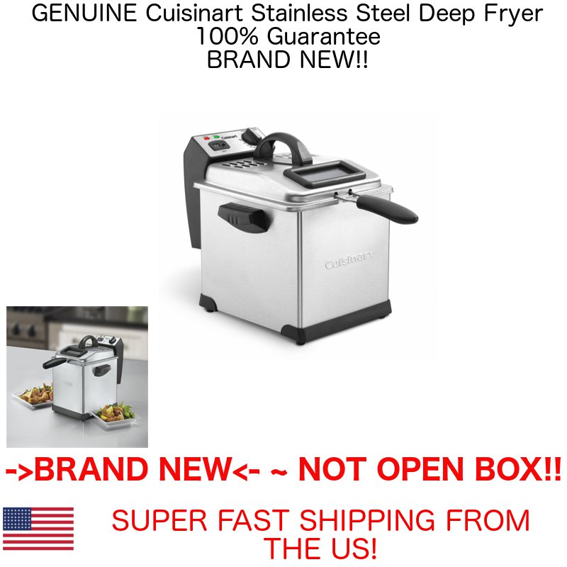 GENUINE Cuisinart CDF170 Deep Fryer 3.4 quart Stainless Steel FAST