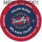 24 Count Kcups Timothy's World Coffee 'ITALIAN BLEND' - FRESH!! New Stock!!