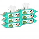 Pack of 6 Seventh Gen Thick & Strong/Free & Clear Baby Wipes Refill - 384 Wipes