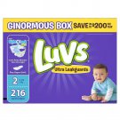 Luvs Ultra Leakguards Diapers BRAND NEW SEALED BOX Size 2 216 Diapers