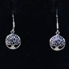 Sterling Silver Tree of Life Dangle Hook Earrings New