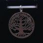 Sterling Silver Tree of Life Circular Laser Cut Pendant New