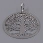 Sterling Silver Tree of Life Circular Laser Cut Pendant New