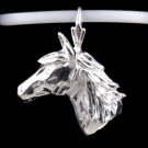 Sterling Silver Horse Head Bust Pendant Charm New