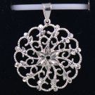 Sterling Silver Round Filigree Pendant New