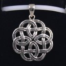 Sterling Silver Celtic Interwoven Knot Pendant New