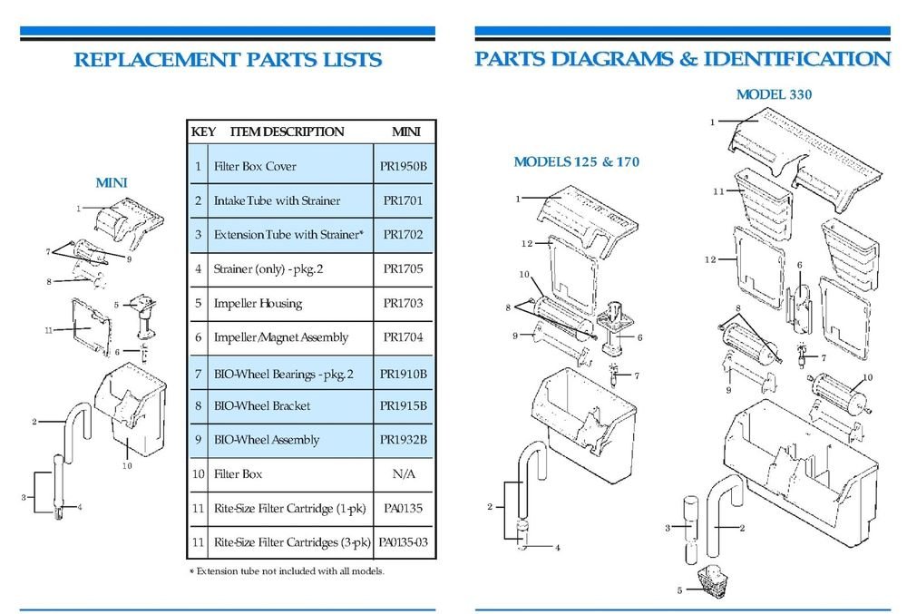 Marineland replacement cheap parts