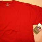 RUSSELL ATHLETIC WORKOUT 100% COTTON BASIC CREW T-SHIRT TRUE RED M NEW 67014MK