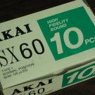 10 Akai SX-60 Cassette Tapes Made in Japan