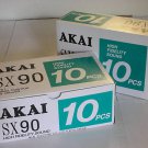 10 Akai SX-90 Cassette Tapes Made in Japan