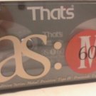 That's Taiyo Yuden Metal Type IV Audio Cassette   Tape Made in Japan