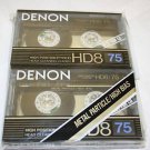 Rare Denon HD8-75 Two Pack Metal Casssette Tapes