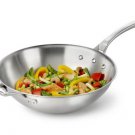 Calphalon Accucore 12-in. Flat Bottom Wok Stainless Steel, Aluminum, Copper