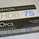 10 Denon HD8-75 Metal Particle Audio Cassette Tapes NOS Factory Seal