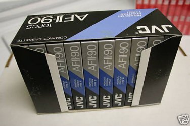10 JVC AFII-90 Hi Bias Audio Cassette Tapes