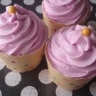 Lot of 8 Chocolate Raspberry Drizzle Cupcake Bath Bombs