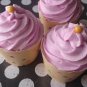 Lot of 8 Chocolate Raspberry Drizzle Cupcake Bath Bombs