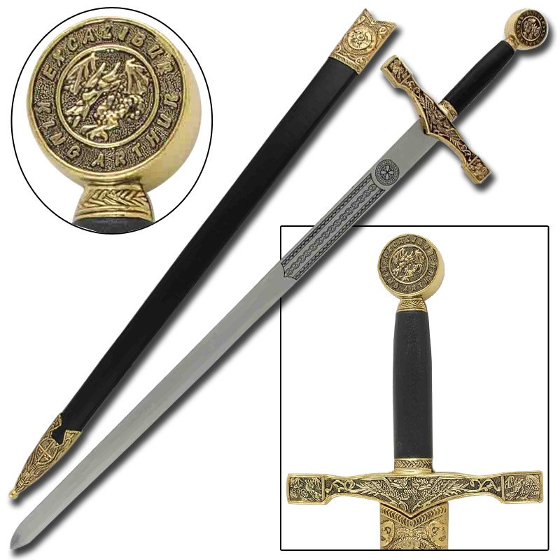 King Arthur Excalibur Replica Longsword - Gold