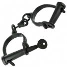 Viking Hand Forged Iron Shackles Medieval Dungeon Black