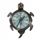 Vintage Tortoise Clock Antique Brass