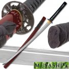 Musashi - 1060 Carbon Steel - Bamboo Warrior Sword - Red Saya