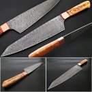 Gyuto Forged Chef Knife Olivewood Handle Damascus 1095 HC Steel