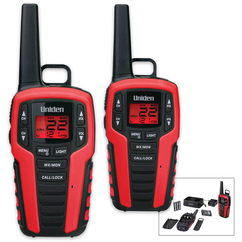 Uniden SX327 22-Channel FRS/GMRS Two-Way Radio Set - 32-Mile Range - 2-Pack