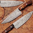 Damascus Cocco Bolo Wood Handle Chef Knife Kitchen Cutlery