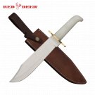 18 Inch Primitive Bowie WIth Real Brass Fittings W/Leather Case