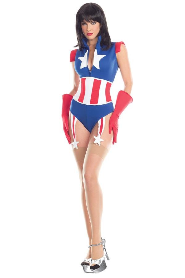 Female costume WBW1665 3 Piece Super Soldier Size M / L