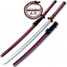 MOSHIRO 1095 High Carbon Steel Red Glossy Scabbard