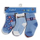 6 pair of baby boy socks in assorted blue colors infant size 0-9 months K350