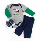 Baby boys 6-9 months pants, bodysuit and shoes by Buster Brown 479