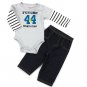 Baby boys 0-3 months stretch denim look pants and bodysuit- Future Sports Star