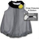 Baby girls 3 months Baby Essentials black and white striped bubble romper