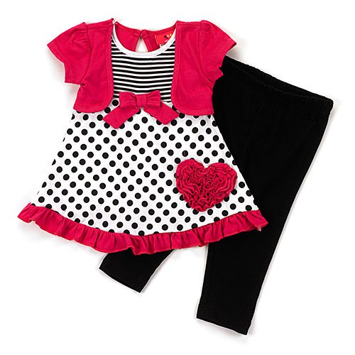 Baby girls size 12 months 2 piece leggings set infant sale B509