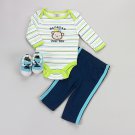 Baby boys 3-6 months monkey set - pants, bodysuit and shoes by Baby Gear
